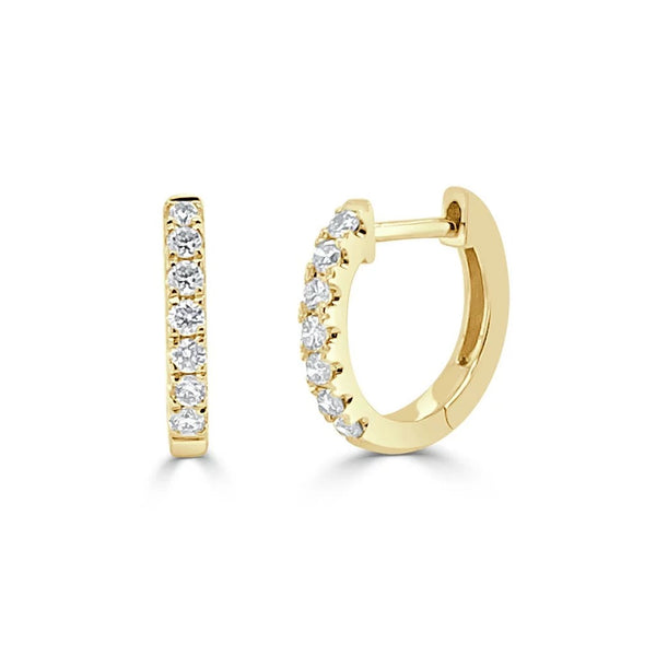 Diamond Huggie Earrings - 1