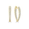 Oval Huggie 0.75in Diamond Earrings 0.46ctw - 1