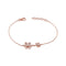 Diamond Double Flower Bracelet - 1