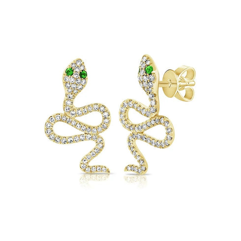 Diamond Snake Studs - 1