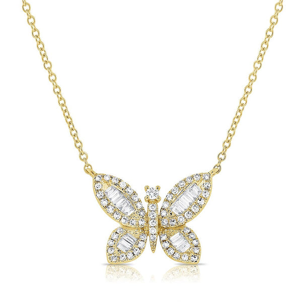 Butterfly Link Diamond Pendant - 1