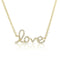 Love In Cursive Letters 0.26in Diamond Pendant - 1