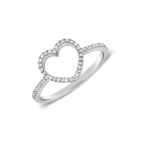 Diamond Open Heart 0.14ct Ring - 1
