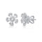 Cluster Flower Stud Diamond Earrings 0.7ctw - 1