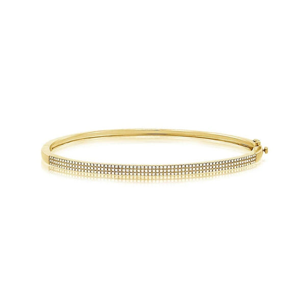 Diamond 3-Row Bangle - 1