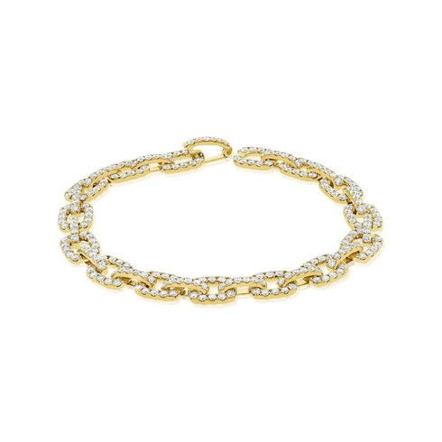 Pave Diamond Link Bracelet - 1