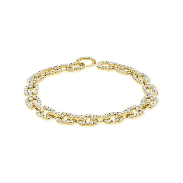 Pave Diamond Link Bracelet - 1