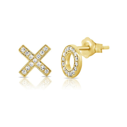 XO Stud Diamond Earrings - 1