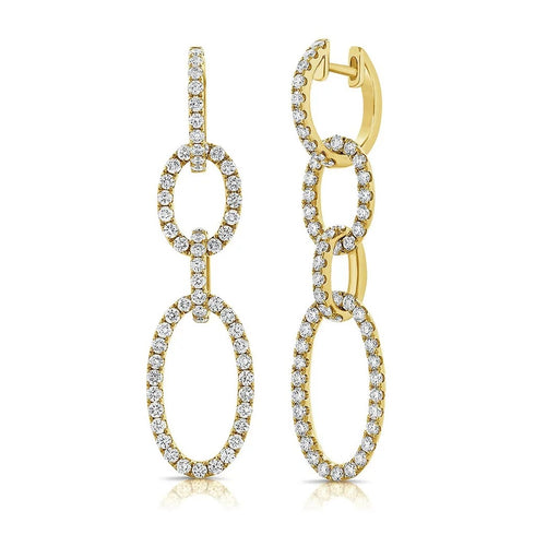 Drop Diamond Earrings 2.55ctw - 1