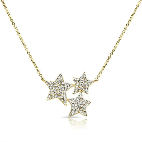 Triple Star Diamond Pendant - 1