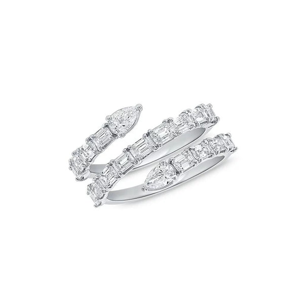 Fancy-Shape Diamond Wrap Ring - 1