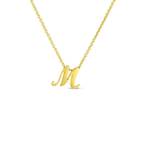 Tiny Treasures Script Initial M Necklace - 1