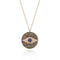 Evil Eye And Champagne Diamond Pendant - 1