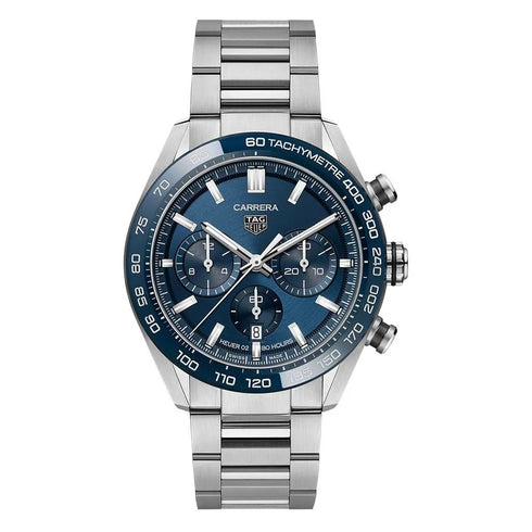 Carrera Chronograph 44mm Ceramic And Steel Watch - 1