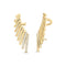 Gold Domino Diamond Climber Earrings - 1
