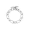 Faceted Oval Link Bracelet in Sterling Silver - 1