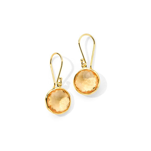 Honey Citrine Mini Drop Earrings - 1