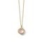 Rose Quartz Mini Pendant Necklace With Diamonds - 1