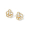 Mini Flora Studs With Diamond - 1