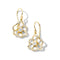 Small Flora Drop Earrings With Diamonds - 1