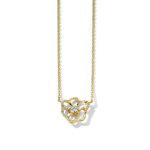 Flora Necklace With Diamonds - 1