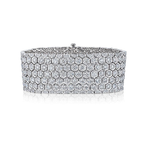 Bezel Hexagon Diamond Bracelet - 1