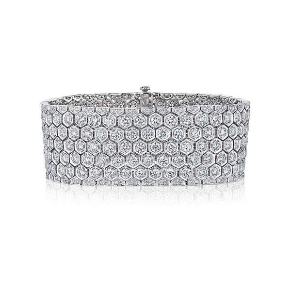 Bezel Hexagon Diamond Bracelet - 1