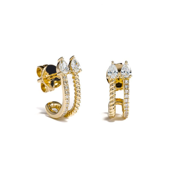 Rope Jacket Diamond Earrings - 1
