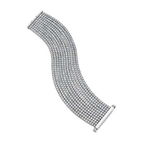 11 Row Tennis Diamond Bracelet - 1