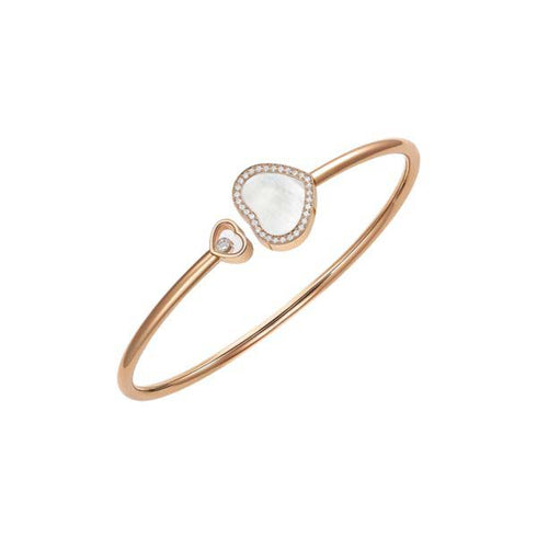 Happy Hearts Diamond And Mother-Of-Pearl Bangle - 1