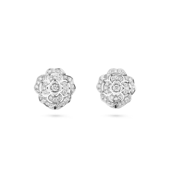 Bouton de Camélia Earrings - 1