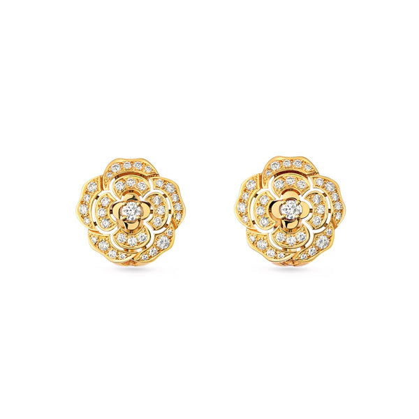 Bouton de Camélia Earrings - 1