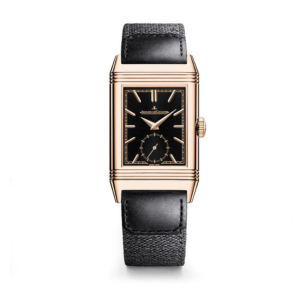 Reverso Tribute Black Dial Monoface Watch - 1