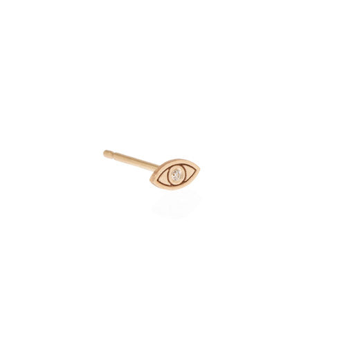 Itty Bitty Evil Eye Diamond Single Stud Earring - 1