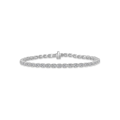 Emerald-Cut Diamond Bracelet - 1