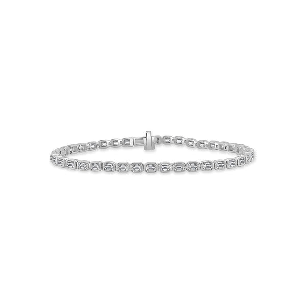 Emerald-Cut Diamond Bracelet - 1