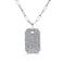 Diamond Pave Dog Tag Necklace - 1