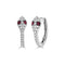 Diamond & Ruby Snake Huggie Earrings - 1