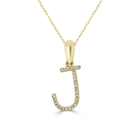 Diamond Initial Necklace - 1