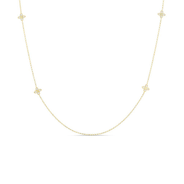 Love By The Inch 10 Station Flower Necklace - 1