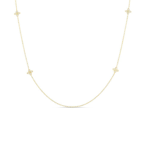 Love By The Inch 10 Station Flower Necklace - 1