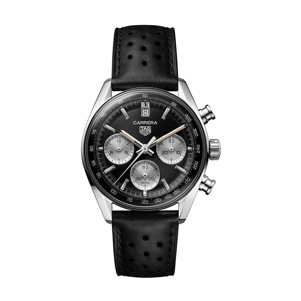 TAG Heuer Carrera Black Dial Chronograph Watch - 1