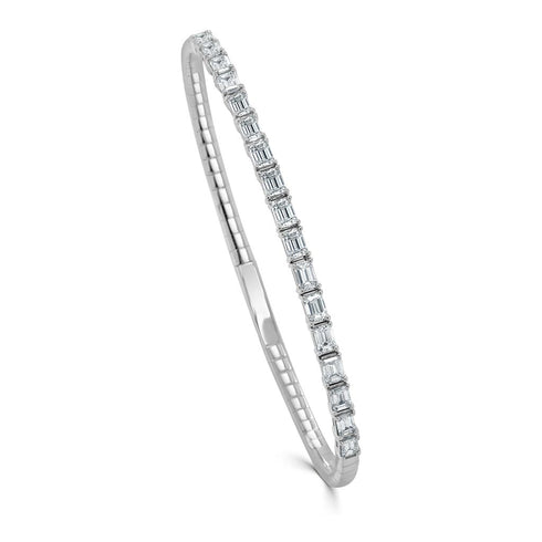 Emerald-Cut Flexible Bangle - 1