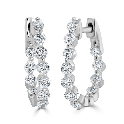 Oval Hoop Earrings - 1