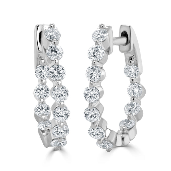 Oval Hoop Earrings - 1