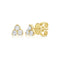 Cluster Triangle Shared Prong Stud 0.1in Diamond Earrings - 1