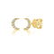 Crescent Moon Stud 0.2in Diamond Earrings - 1