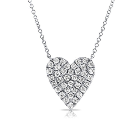 Pave Diamond Heart 0.65ct Necklace - 1