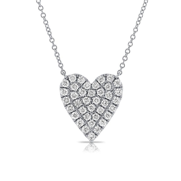 Pave Diamond Heart 0.65ct Necklace - 1