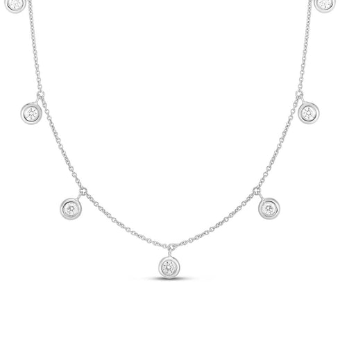 Diamonds By The Inch Dangling Seven Station Necklace - 1